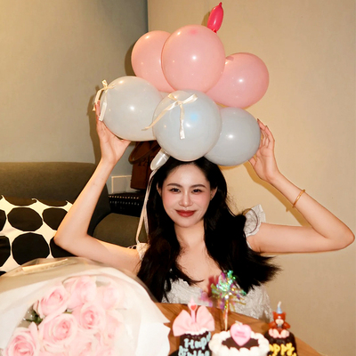 小红书同款生日蛋糕气球帽子氛围布置男女孩周岁派对拍照道具装饰