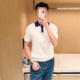 新款 休闲高级商务衣服针织polo衫 修身 t恤短袖 男 翻领上衣男士 夏季
