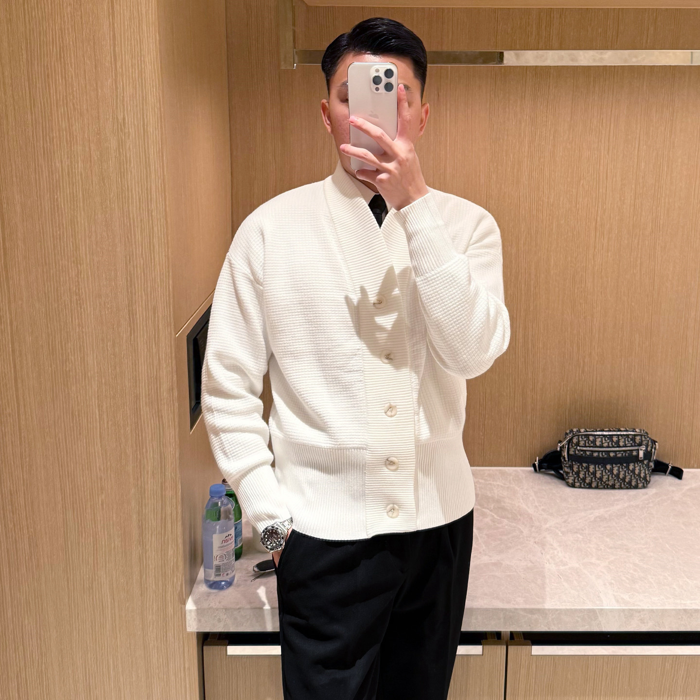 老钱风男装高级白色开衫针织衫男冬季商务复古休闲加厚毛衣外套男,男装,针织衫/毛衣,淘宝优惠券,粉丝福利购,淘宝优惠卷