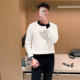 时尚 高级拼色修身 商务男士 老钱风男装 内搭针织衫 秋冬新款 毛衣男款