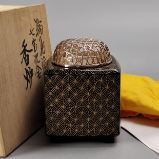 日本轮岛涂香炉薰香炉日本回流茶具