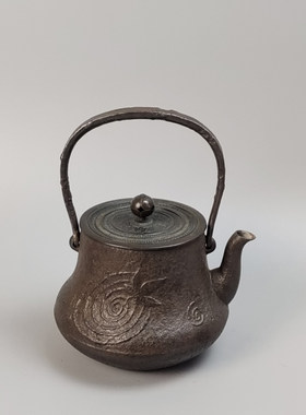 小泉仁左卫门仁佐卫门造日本老铁壶回流茶具茶道高档烧水壶高端煮