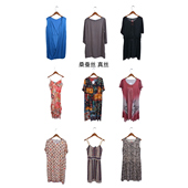 瑕疵女装 真丝桑蚕丝连衣裙名媛风碎花长裙印花真丝K24 夏季