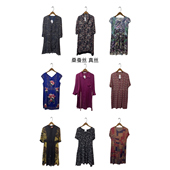 瑕疵女装 夏季 真丝桑蚕丝连衣裙名媛风碎花长裙印花真丝C23