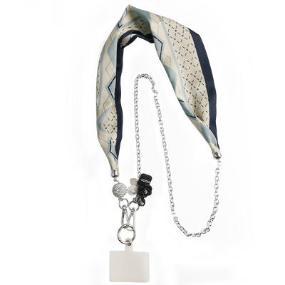 手机挂绳长款可背斜挎丝巾