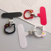 手机挂绳旋转头卡条夹片可爱猫圆扣薄垫片不顶壳不影响充电手机链串环挂钩连接贴压片结实耐用金属圆圈挂件新