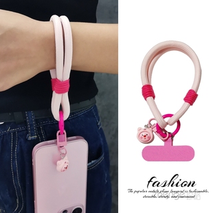 卡通露比吊坠手机挂绳ins手腕短款手机壳loopy挂件小吊绳结实耐用编织绳户外旅游爬山逛街防丢防盗手绳通用新