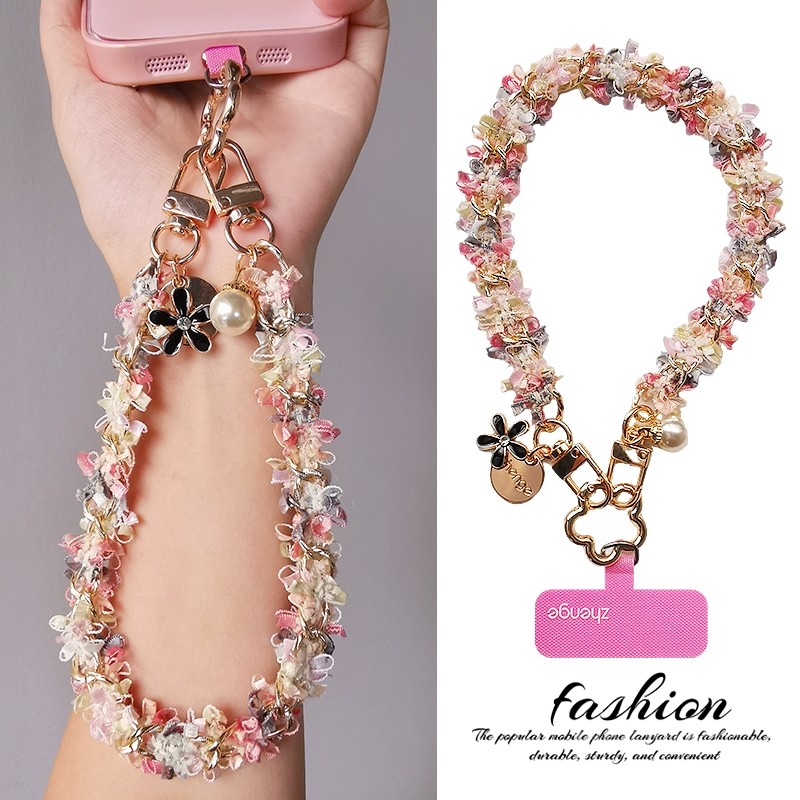 手机挂绳高颜值精灵花边女士手链