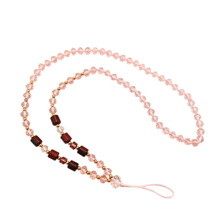 新款手机挂绳长款挂脖水晶珠子串木质圆珠挂件手工串珠创意菱形珠挂饰女款不勒脖子手机壳防丢吊绳挂链新年款