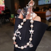 手机链串珠挂件女手腕绳短款 可爱卡通吊坠饰品小众精致高级感户外旅游出行防丢摔套壳相机挂链子手机挂绳新款