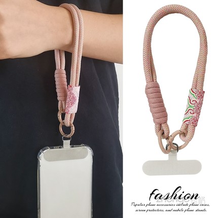 国风祥云编织手腕绳ins旅游出行户外爬山拍照逛街结实耐用防断防丢手提手机壳挂绳男女短款时尚挂扣绳新