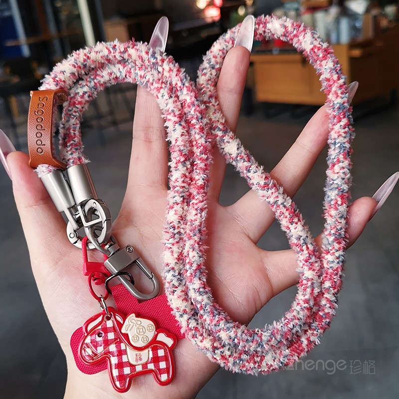 手机挂绳女挂脖长款毛绒秋冬季新金属挂扣扣结实耐用独特潮好看小众精致高级感户外旅游行防丢摔挂脖绳通用,3C数码配件,手机挂件/手机链,淘宝优惠券,粉丝福利购,淘宝优惠卷