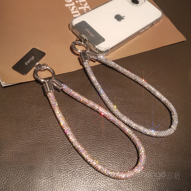 满钻粗手机挂绳轻奢小香风手链