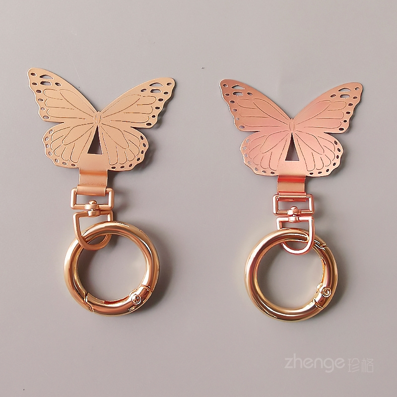 手机挂绳旋转垫片薄蝴蝶金属夹片