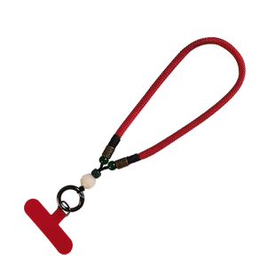 如花手机挂绳ins复古国风编织绳手机壳通用夹片式吊绳短款男女手提手腕绳情侣礼物手绳红绳结实户外出行防摔