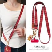 女户外旅游出行包包电话套壳肩背带子结实耐用新品 不勒挂脖长款 喜庆红色织带可调节宽版 手机挂绳斜挎马年新款