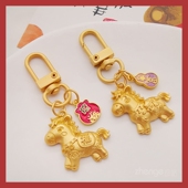 马年招财挂件手机壳包包钥匙扣吊坠挂小饰品礼物男女情侣款 耳机盒發财暴富平安喜乐纳福防丢绳挂件2026新品