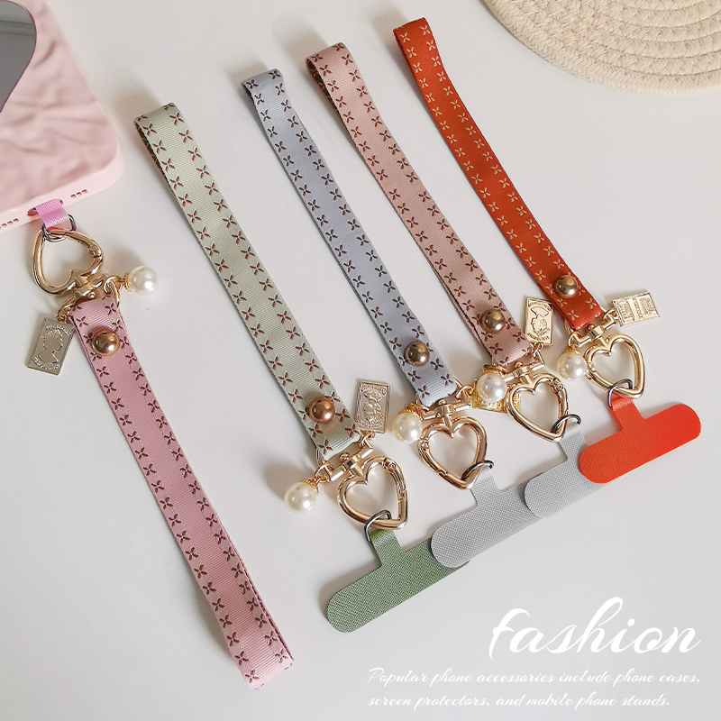 珍格x边短款爱心扣手机挂绳