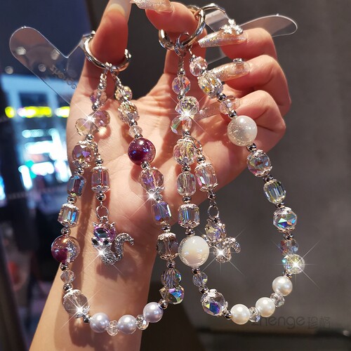 ins女士小众高级感手机链挂件