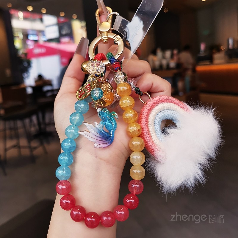手机链挂件女士手腕绳精品手作