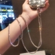 轻奢小香风 挂脖背绳背带背链金属夹片手机壳通用结实防断金属链子北欧时尚 斜挎款 满钻挂链女ins手机挂绳长款