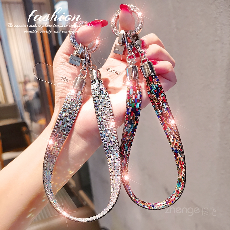 超好看闪钻亮片宽版手机挂绳