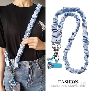 手机挂绳斜挎长款丝巾可侧背肩带子清新户外旅游爬山出行逛街包包链绳套壳相机小蜜蜂斜跨挂绳时尚女百搭新品