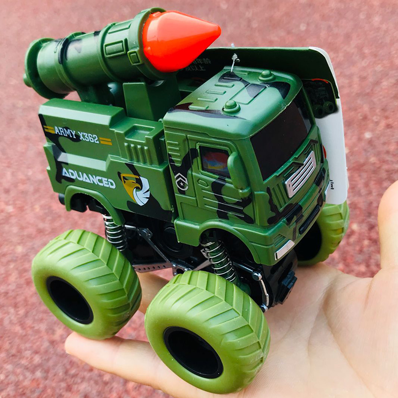 旋转四驱仿真军事导弹车儿童玩具