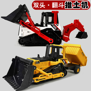 儿童大号多功能推土机惯性双头翻斗运输车挖掘机男孩玩具铲车模型