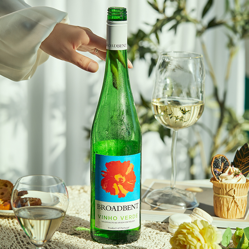 清爽甘洌 葡萄牙进口绿酒璞洛半甜白葡萄酒Broabdent Vinho Verde