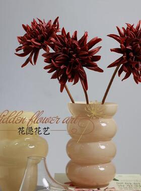 颜色丰富仿真花手感保湿大丽花