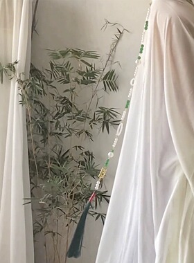 汉服配饰中国风穿搭仿珍珠璎珞长背云百搭马面裙古风长款后压