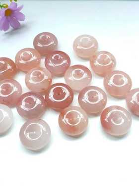 桃花运平安扣金丝玉天然