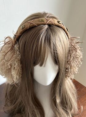 折叠加大长毛绒保暖显脸小保暖毛茸茸耳罩气质宽边小众耳包护耳朵