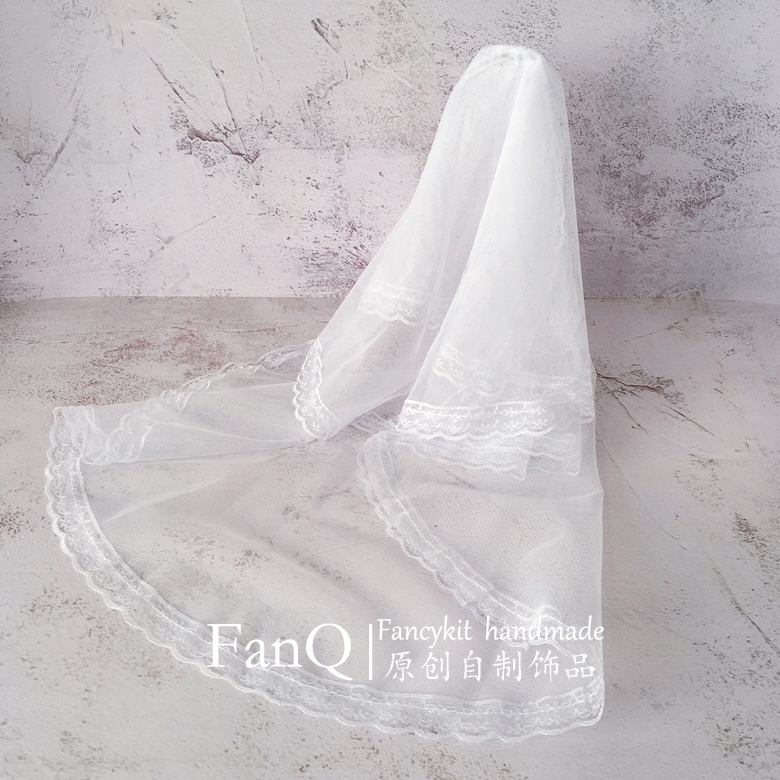 暗黑哥特黑色发饰复古小披纱