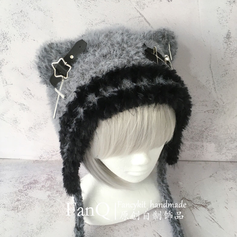 十字架针织帽男女通用青年小众