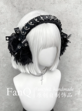 FanQ耳罩保暖暗黑朋克防寒亚文化折叠毛绒耳捂耳包