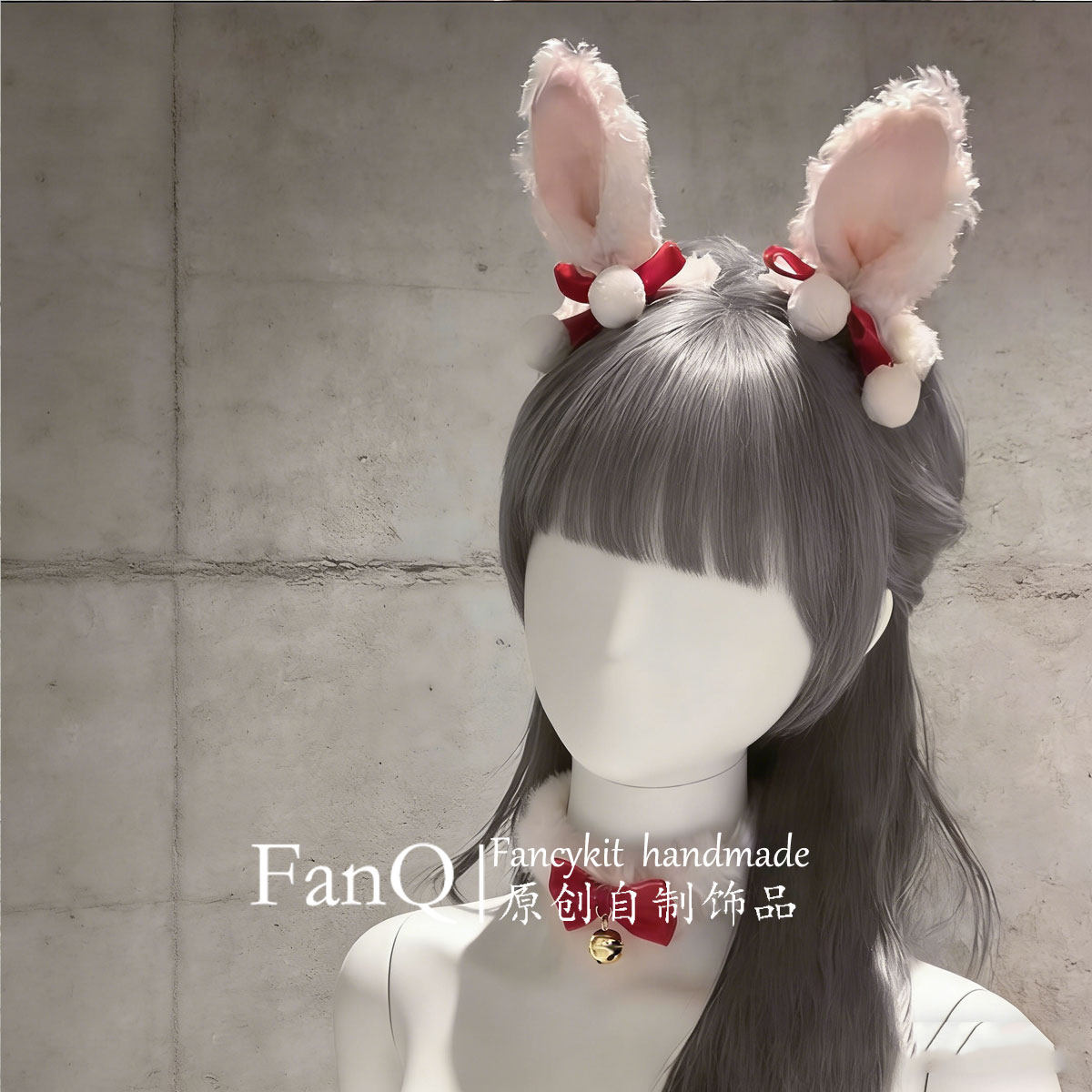 FQ新年红色丝绒蝴蝶结兔耳发夹头饰少女心可爱绒球发饰,饰品/流行首饰/时尚饰品新,发饰,淘宝优惠券,粉丝福利购,淘宝优惠卷