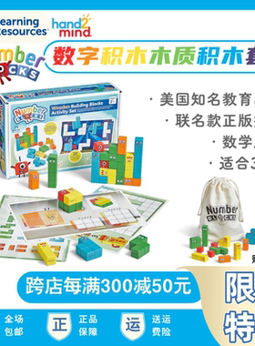 美国Numberblocks联名款数字积木木质积木套装儿童玩具数学教具