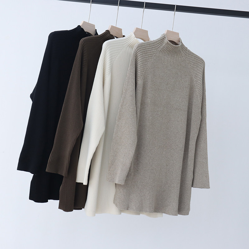 慵懒风针织连衣裙女2023早春新款中长款加厚半高领内搭打底毛衣裙,女装/女士精品,连衣裙,淘宝优惠券,粉丝福利购,淘宝优惠卷