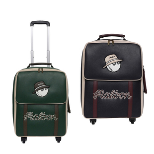 韩国代购MALBON高尔夫穿搭25年皮革撞色旅行运动户外拉杆箱衣物包