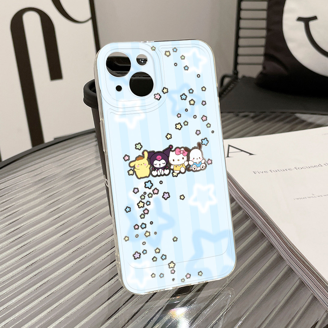 四位一12适用华为pura70苹果iphone16promax小米15透明mate60新款opporeno13硅胶vivox100荣耀magic6手机壳14