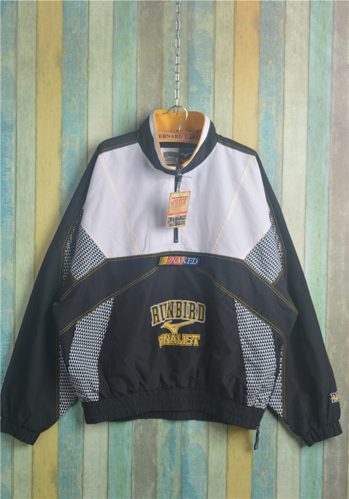 Vintage古着复古运动霹雳撞色冲锋衣棒球服薄款套头休闲男女款