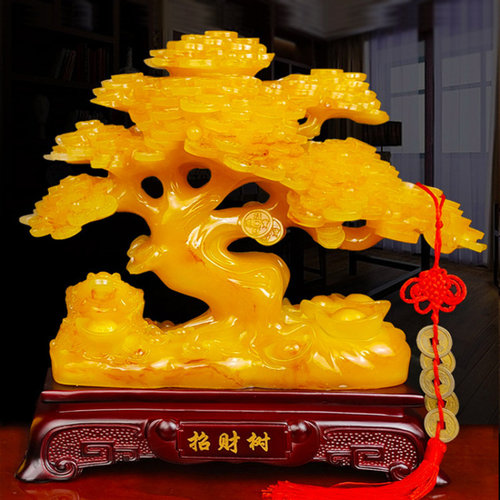 中式招财树发财树摇钱树摆件客厅