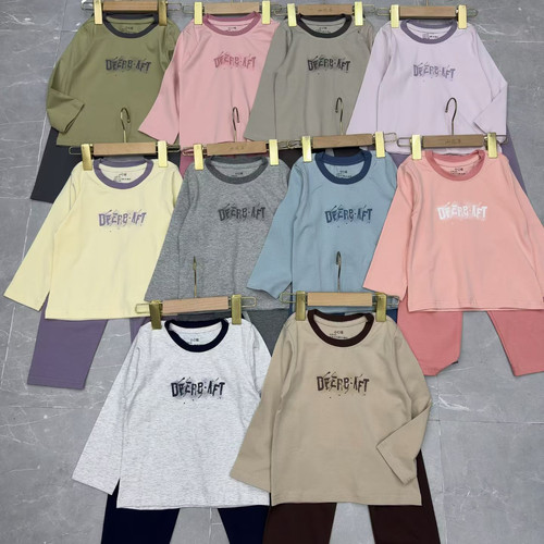 男女童长袖睡衣家居服两件套