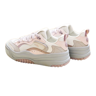 安踏波浪板鞋夏季新款潮流增高厚底滑板鞋百搭休闲休闲鞋运动鞋女