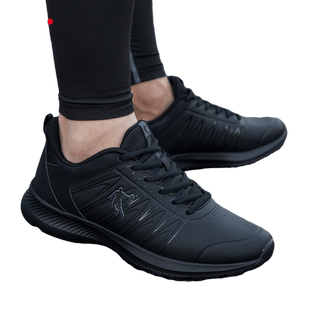 中国乔丹男鞋夏季黑色皮面防水鞋子学生跑步鞋官方旗舰店运动鞋男