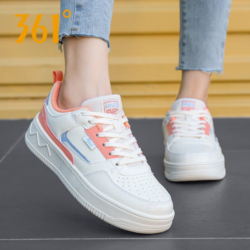 361女鞋板鞋女运动鞋2026新款冬季361度皮面休闲鞋潮鞋白色小白鞋,运动鞋new,板鞋,淘宝优惠券,粉丝福利购,淘宝优惠卷