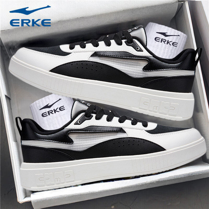 鸿星尔克男鞋板鞋皮面秋冬2026新款白鞋休闲鞋子鸿星旗舰店运动鞋,运动鞋new,板鞋,淘宝优惠券,粉丝福利购,淘宝优惠卷