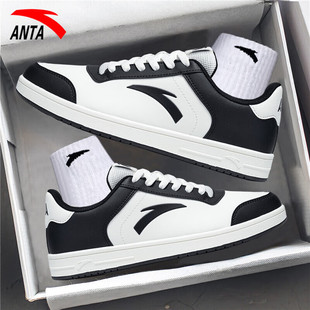 安踏男鞋小街顽板鞋男士2026新款冬季软底鞋子黑白休闲鞋运动鞋男